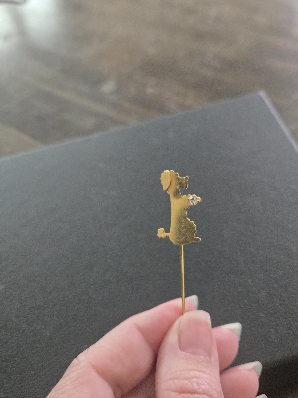 VINTAGE Gold Poodle Stick Pin  Brooch Pin - Elegant Women's Jewelry
